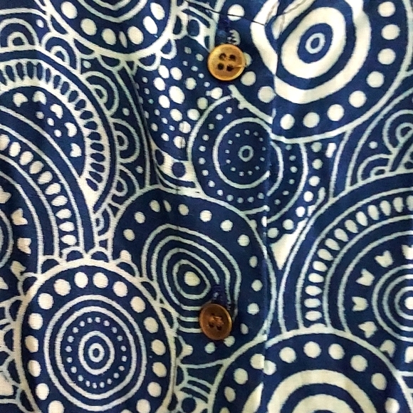 Indigo print Kurti maxi dress long jacket - Picture 4 of 8